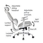 Breathable Mesh Adjustable Ergonomic Grey Office Swivel Chair