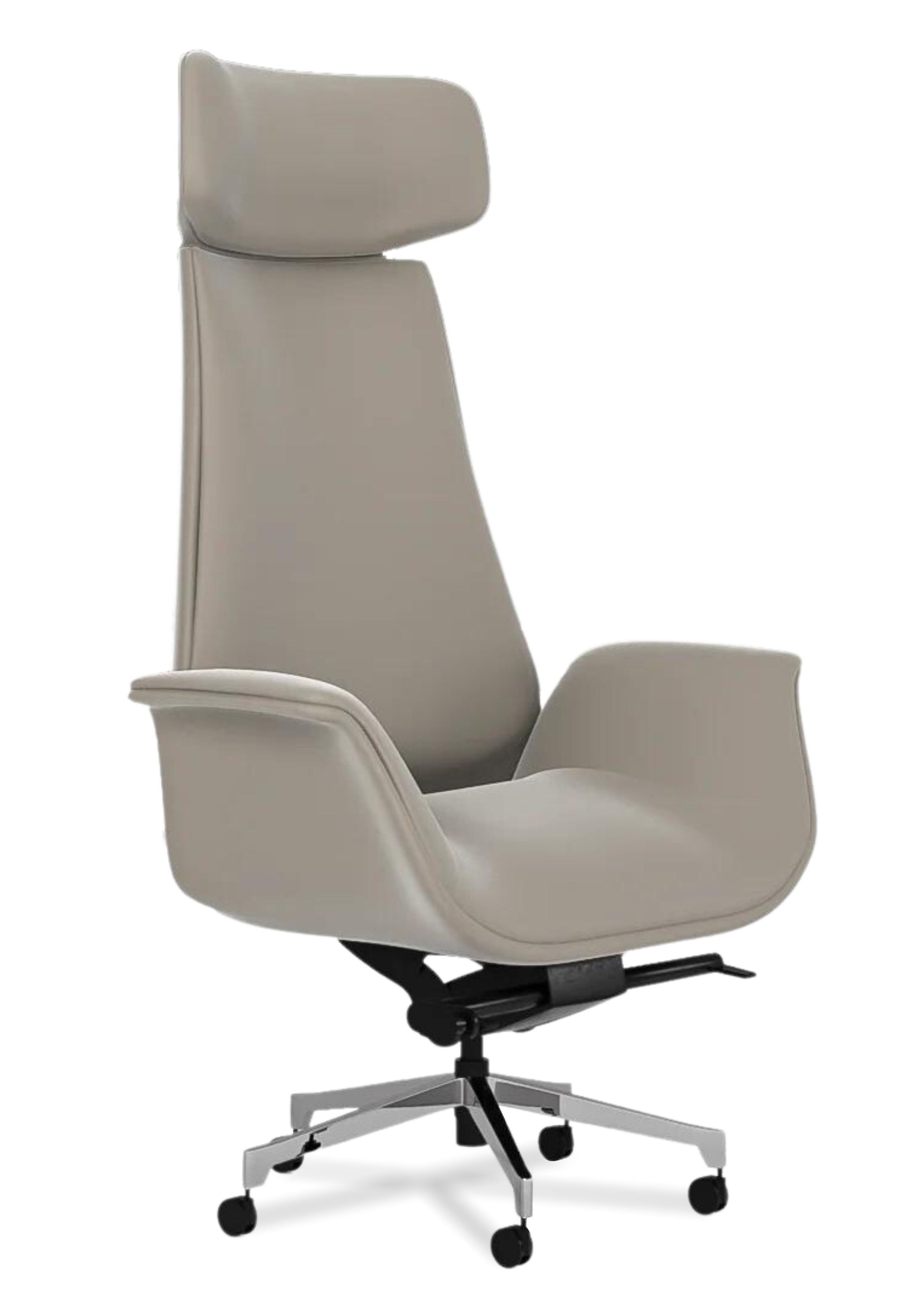 Genuine Leather Curved Office Chair