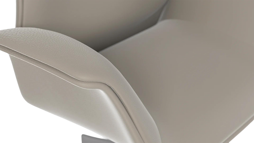 Genuine Leather Curved Office Chair