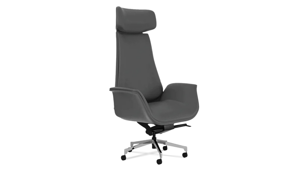 Genuine Leather Curved Office Chair
