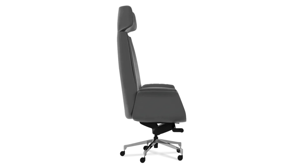 Genuine Leather Curved Office Chair