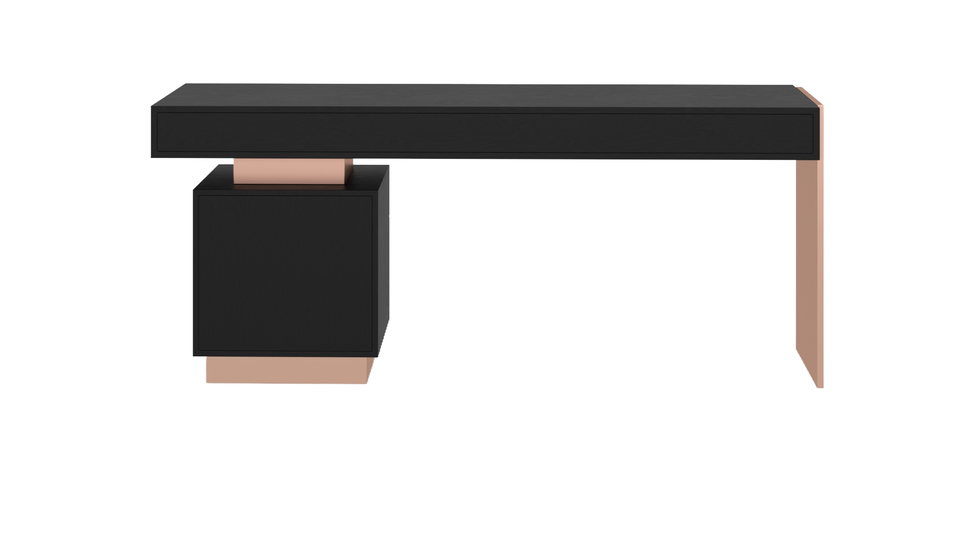 Office Desk with Storage Cabinet