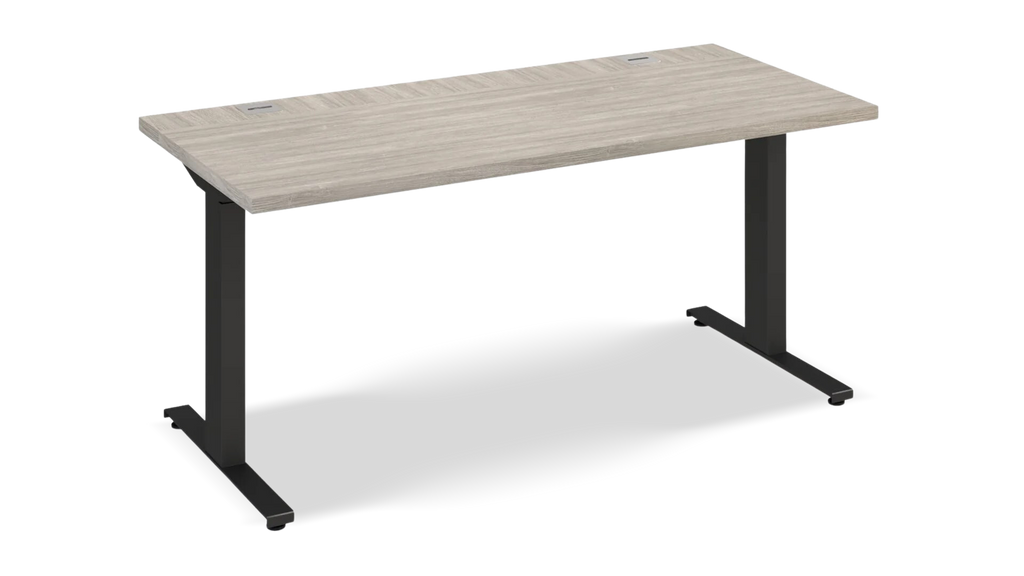 Simple Wooden Height Adjustable Desk