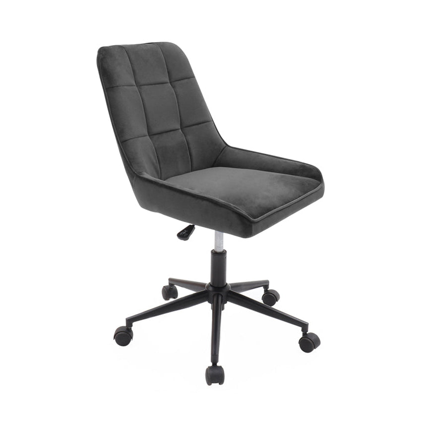 Velvet Fabric Height-adjustable Office Swivel Chair