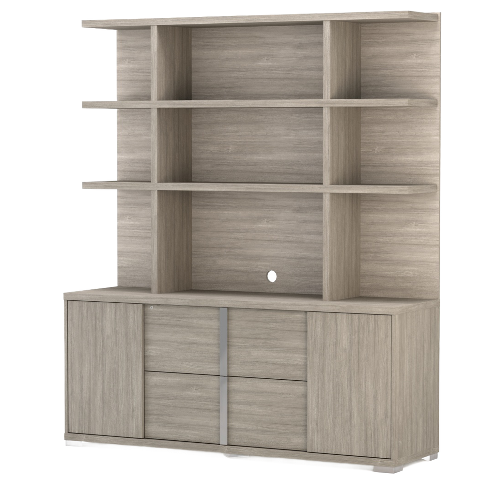Wooden Bookcase for Office Documents Storage Cabinet