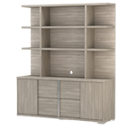 Wooden Bookcase for Office Documents Storage Cabinet
